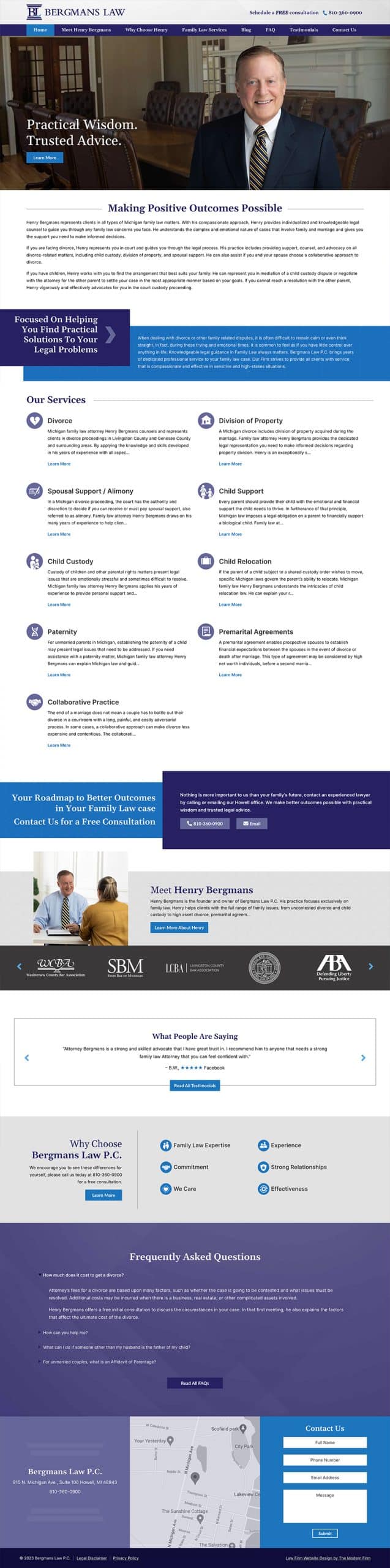 Law Firm Website Design for Bergmans Law P.C.