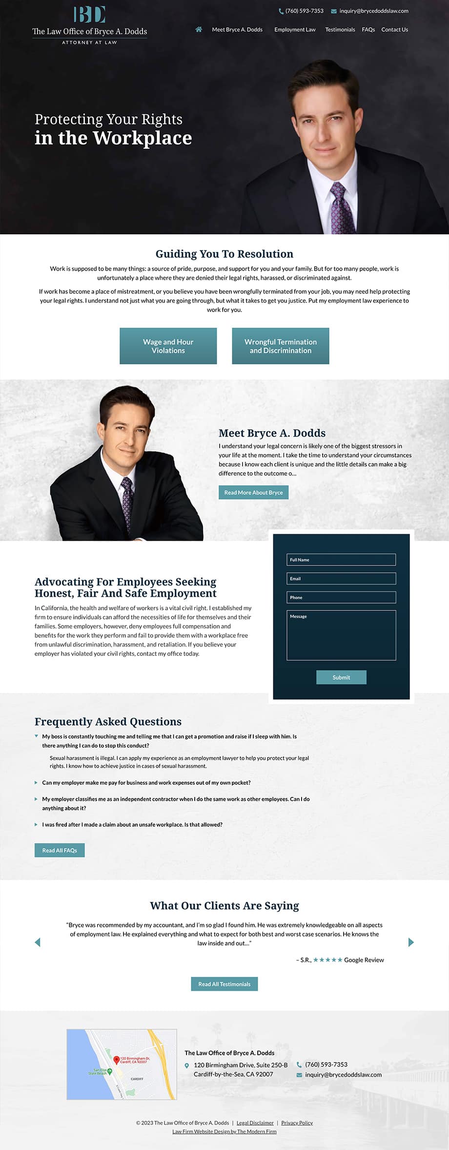 California Employmeny Attorney Website By The Modern Firm