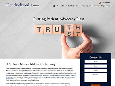 Law Firm Website design for Todd N. Hendrickson P.C.