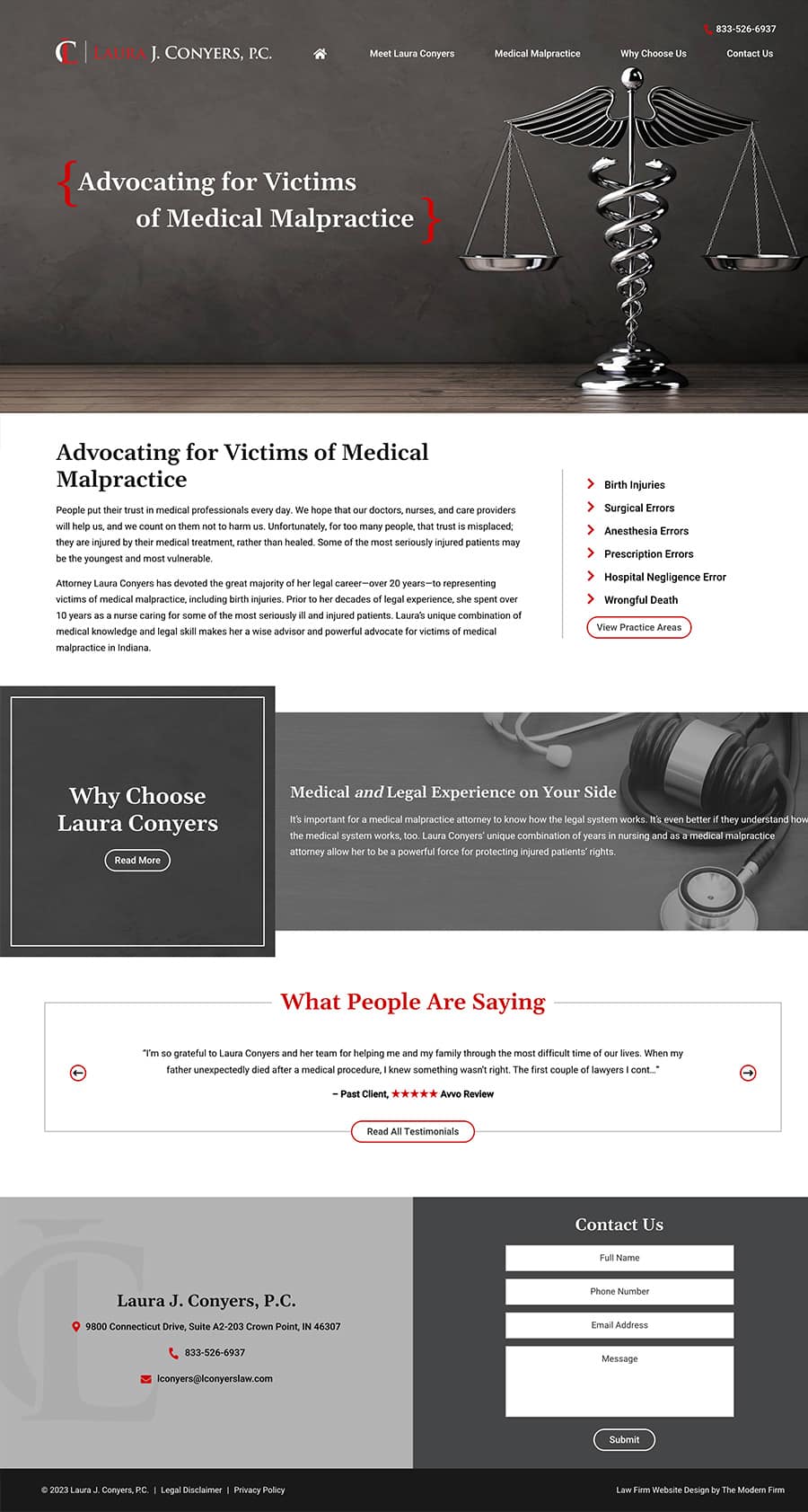 Law Firm Website Design for Laura J. Conyers, P.C.