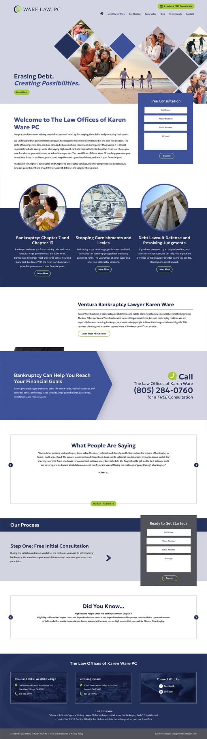 Law Firm Website Design for The Law Offices of Karen Ware PC