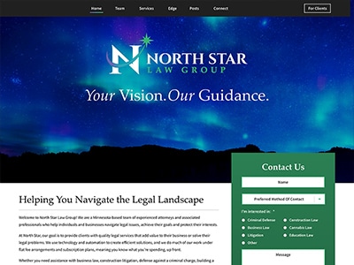 Law Firm Website design for North Star Law Group PLLC