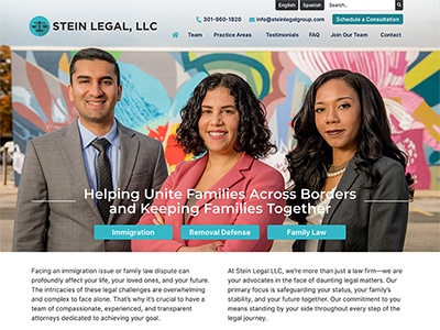 Law Firm Website design for Stein Legal LLC