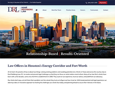 Law Firm Website design for Dore Rothberg Law, P.C