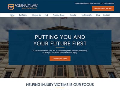 Law Firm Website design for Robenalt Law