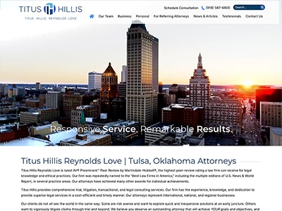 Law Firm Website design for Titus Hillis Reynolds Lov…