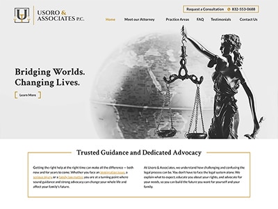 Law Firm Website design for Usoro & Associates P.C