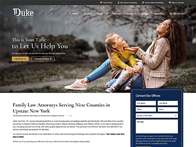 Law Firm Website design for Duke Law Firm, P.C