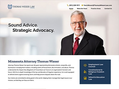 Law Firm Website design for Thomas Wieser Law