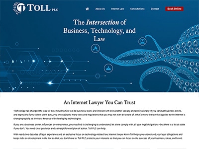 Law Firm Website design for Toll PLC