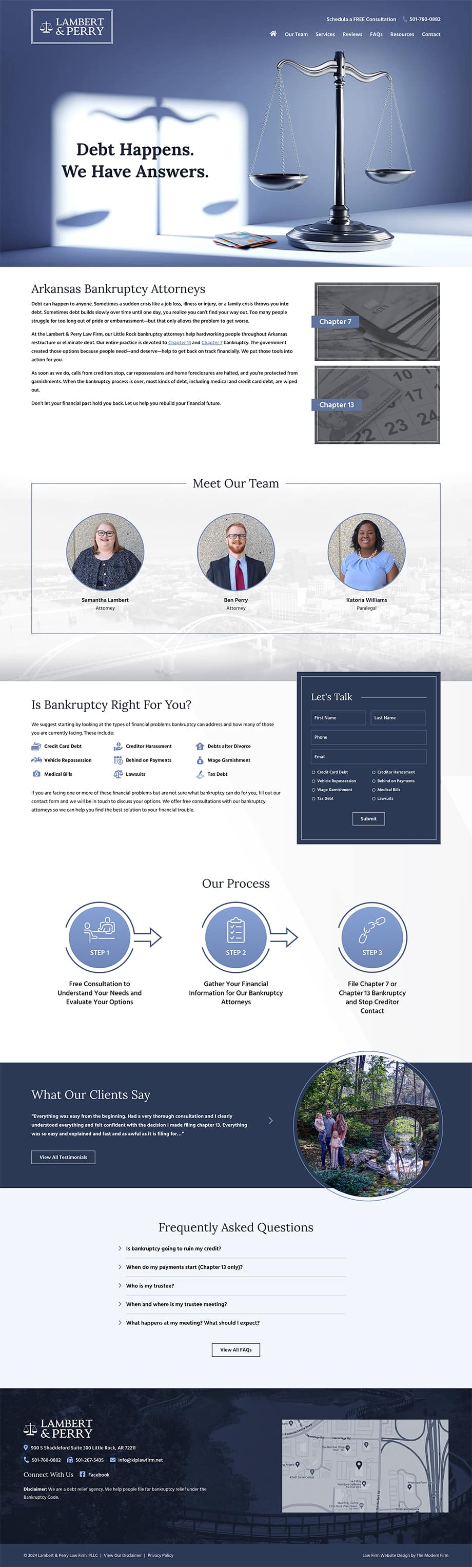 Law Firm Website Design for Lambert & Perry Law Firm, PLLC 