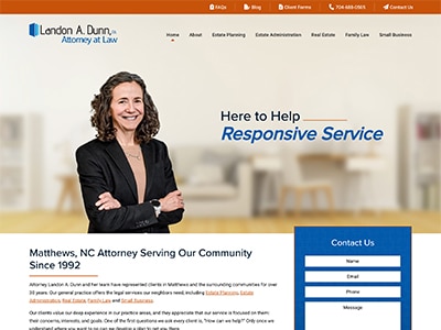 Law Firm Website design for Landon A. Dunn, PA